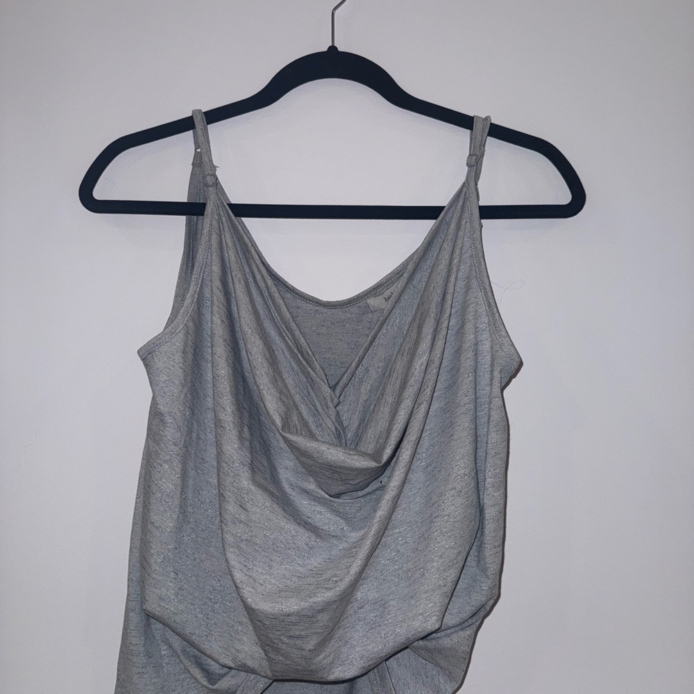 Bishop + Young Gray Draped Camisole Top